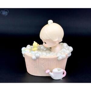 Precious Moments Figurine - Bath Time Bubbling Fun with Duckie 🛁🦆